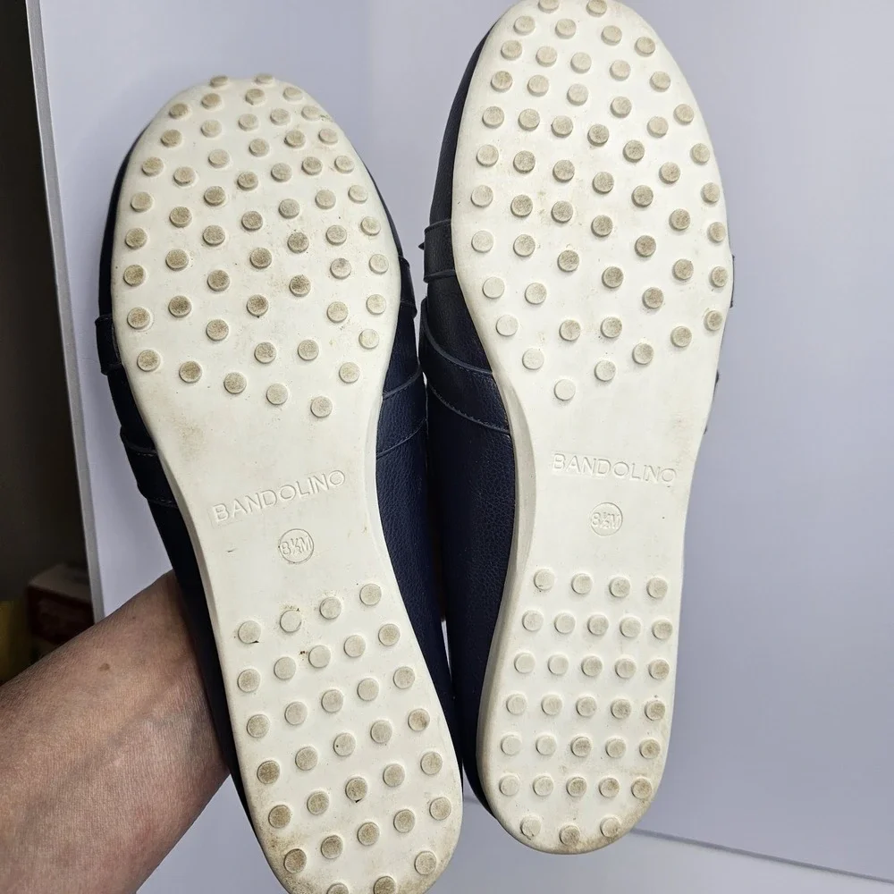 Bandolino Size 8.5M Blue Slip On Shoes Heel To‎ Toe 10
